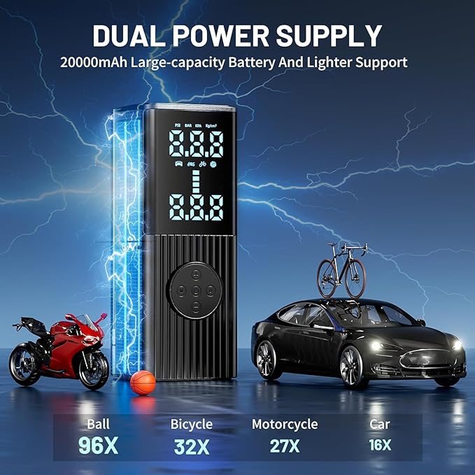 INFLADOR DE LLANTAS .MULTIFUNCIONAL PRO Y POWER BANK 🔥🚗🏍2024